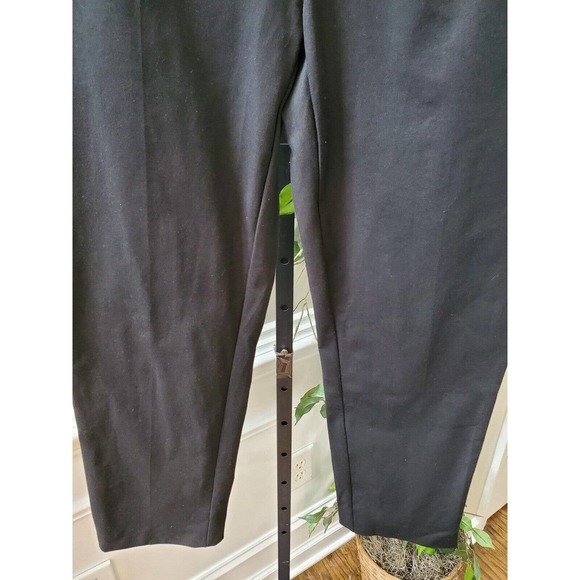 Time & Tru Womens Black Cotton Mid Rise Pull On Comfort Waist Dress Pant Size 16 - Picture 4 of 10